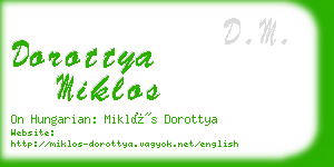 dorottya miklos business card